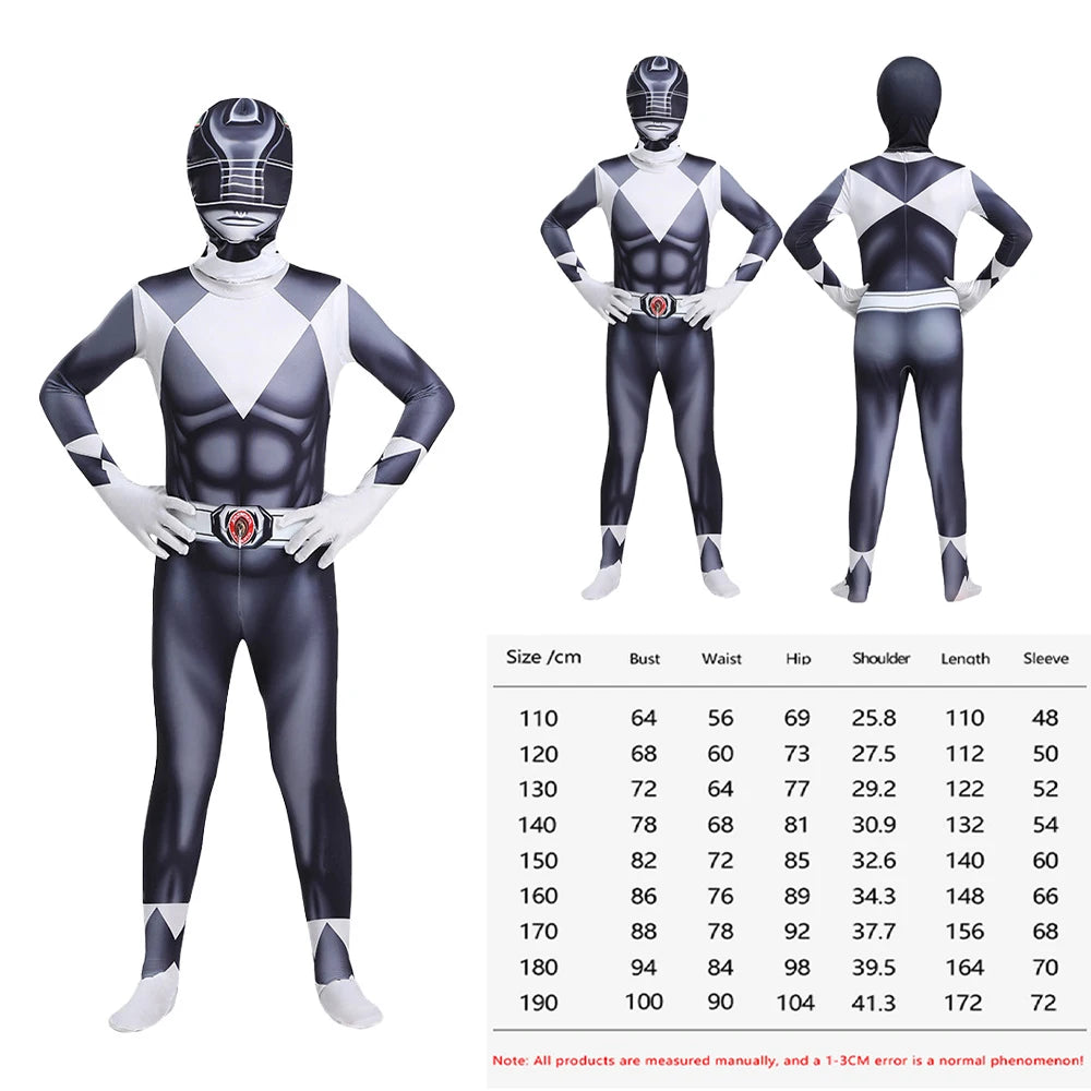 Samurai-Inspired Superhero Jumpsuit Costume with Mask