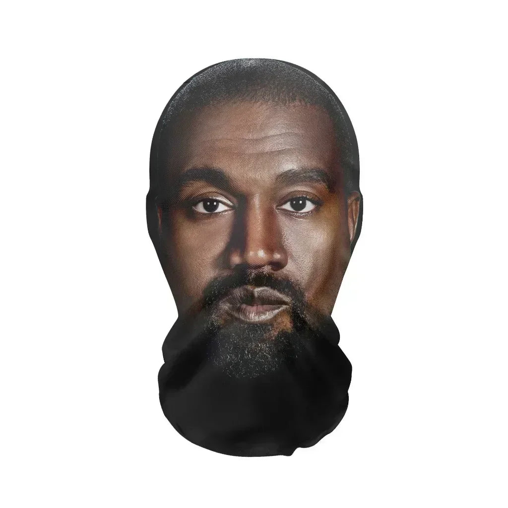 3D Printed Realistic Funny Face Mask Elastic Mesh Full Face Mask for Men Women Cosplay Role Play Headdress Halloween Masks