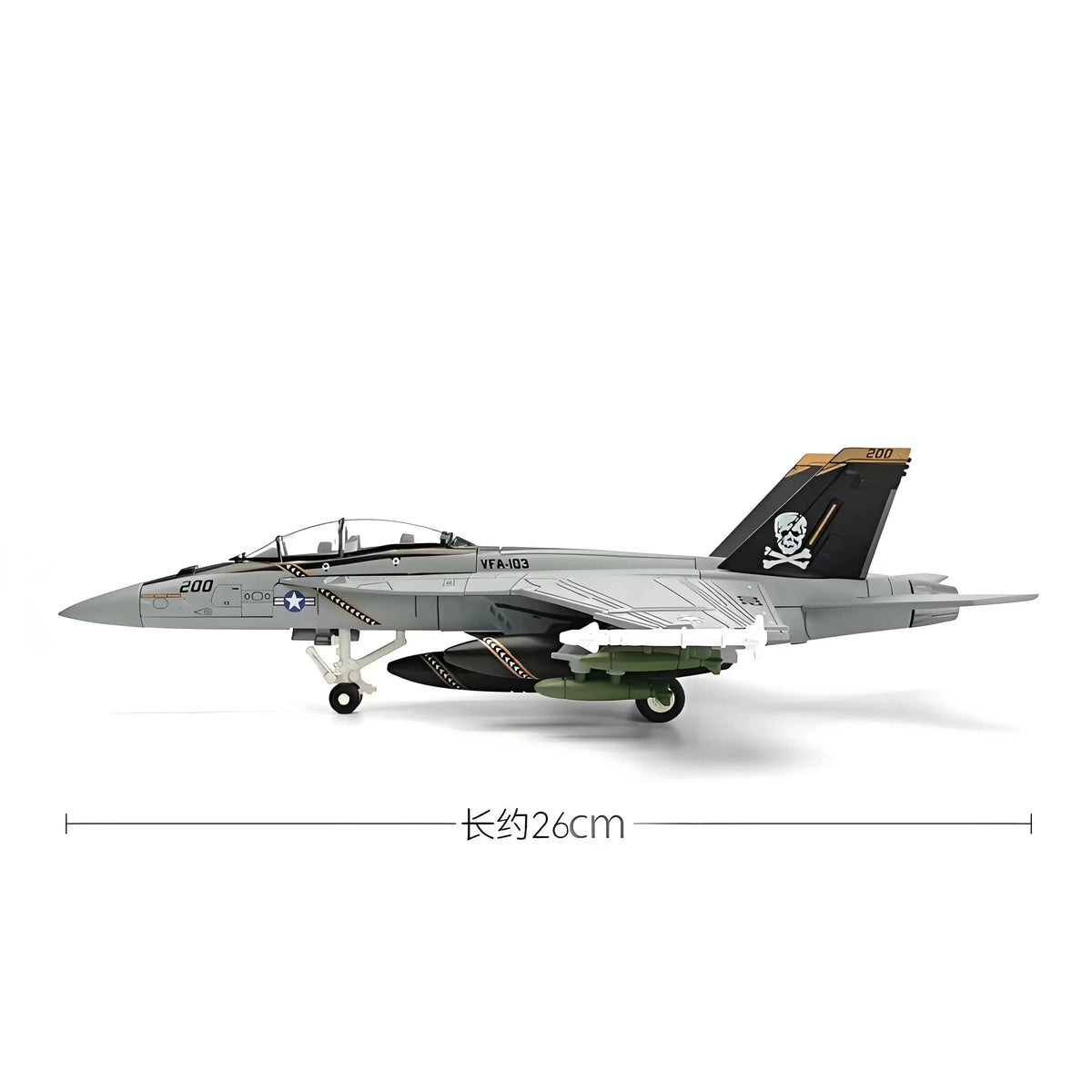 1:72 Scale Replica F18 F-18 VF103 Grumman Tomcat Super Hornet F/A-18F Pirate Flag Fighter US Navy Plane Military Model Toys Kids