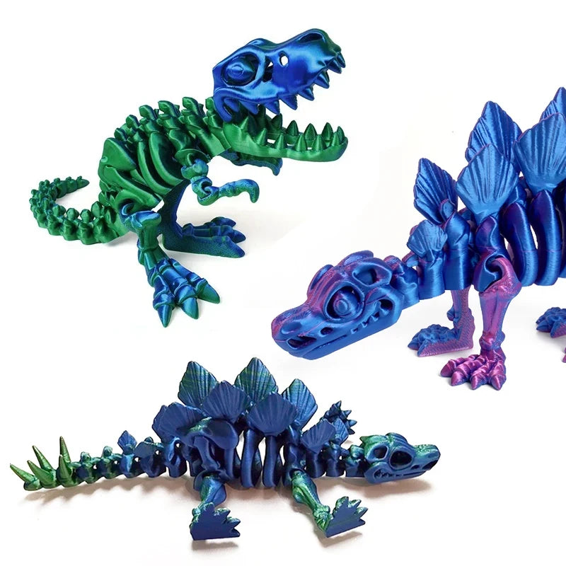 3D Printed Tyrannosaurus Rex Realistic Dinosaur Model Jointed Full Movable Birthday Gift Realistic Animals Decorative Desktop