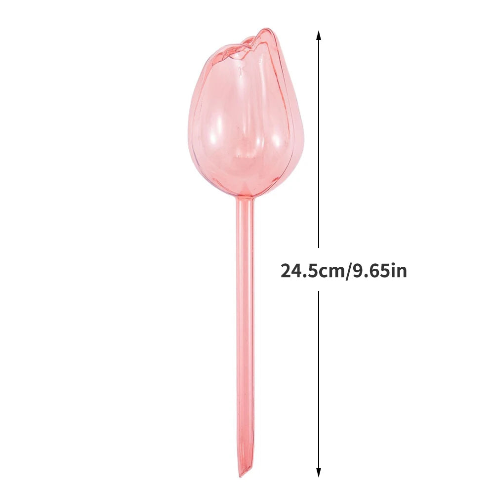 Garden Pink Tulip Plant Watering Balls, Suitable For Indoor Outdoor Plants, Automatic Plant Drippers, And Automatic Watering