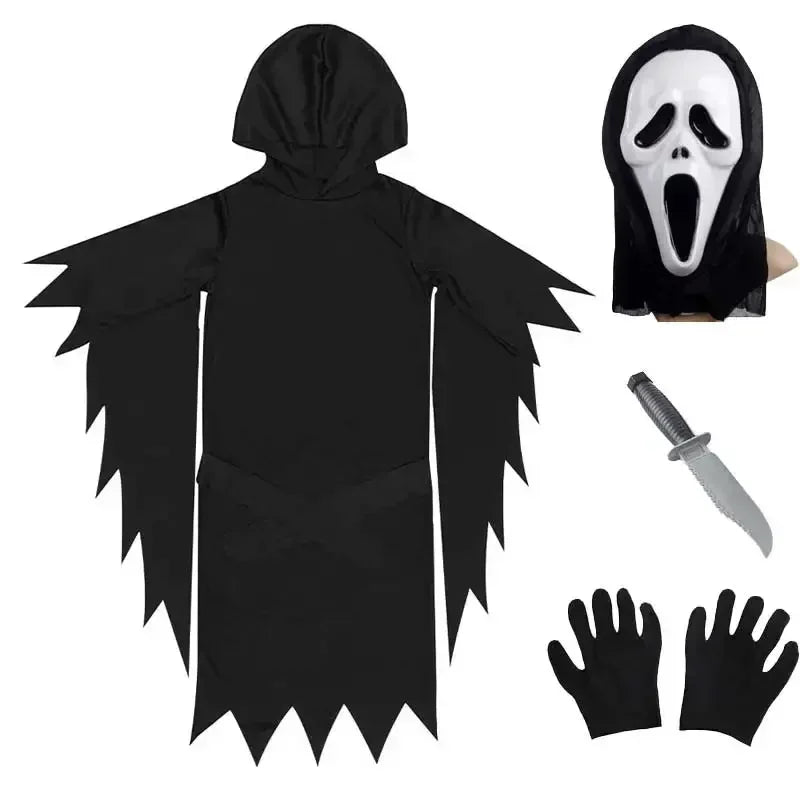 Kids Horror Ghost Costume Halloween Fancy Dress