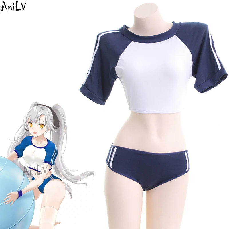 Anime-Inspired School Sports Uniform Cosplay Costume