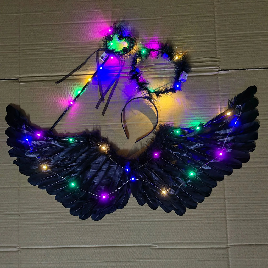 Angel Wing, Halo and Fairy Wand Costume Set