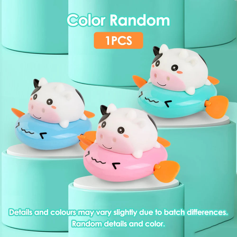 Baby Bath Toy, Bathing Cute Ducks, Piglets Cows Swimming Water Spraying Clouds Shower Bath Toy For Kids Water Playing Toy