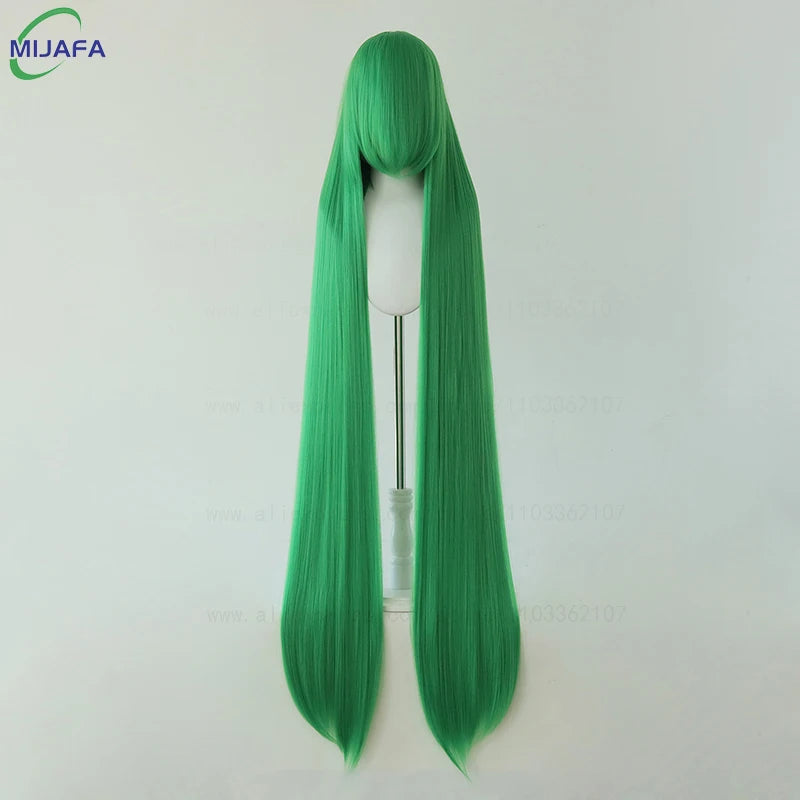 150cm Long Straight Cosplay Wig with Bangs Heat Resistant