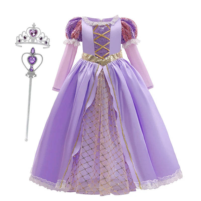 Girls Autumn Princess Dress Costume, Ages 2 to 10