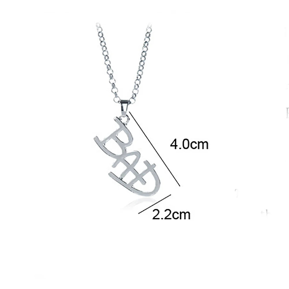Rock Singer Inspired Pendant Necklace Punk Costume Accessory