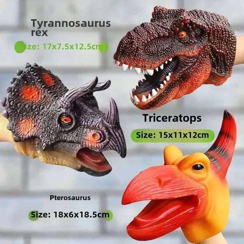 Hand Puppets Dinosaur head Model Toy T-Rex Dino Park Dolls Dinosaur Worlds Soft Toy for Gifts