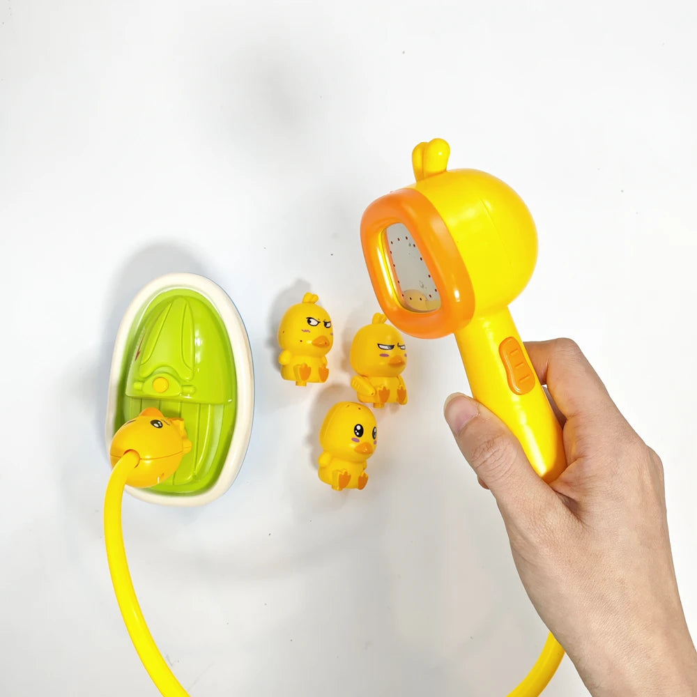 Baby Shower Bathroom Water Playing Little Yellow Duck Flower Shower Divine Device Water Spray Water Playing Toy