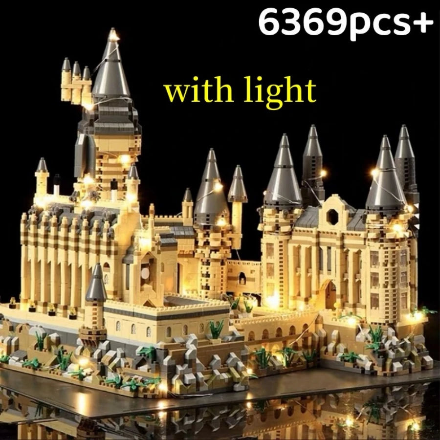 2025 DIY Creative Medieval Magic Movie Castle School   Micro Bricks Architecture Palace Model Birthday Christmas Halloween gifts