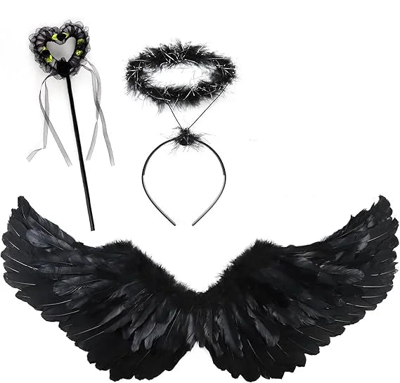 Angel Wing, Halo and Fairy Wand Costume Set