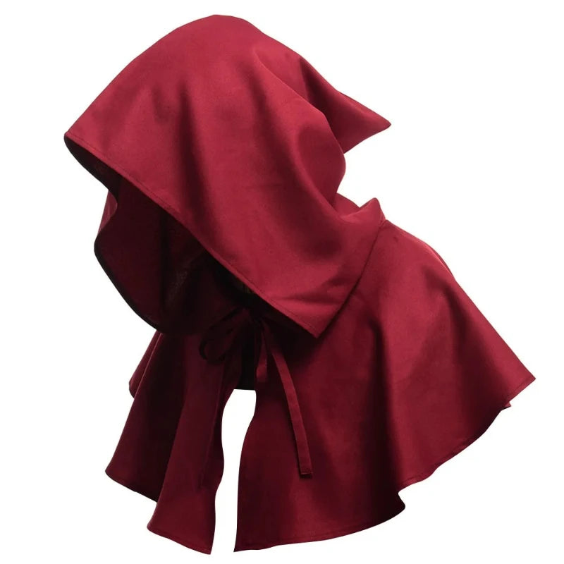 Black Hooded Halloween Cape Cloak for Cosplay & Parties