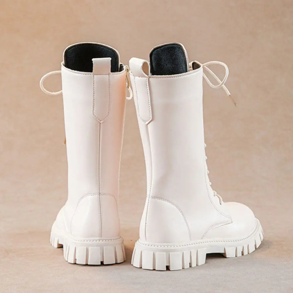 Girls White Long Boots for Cosplay Halloween & Dress Up