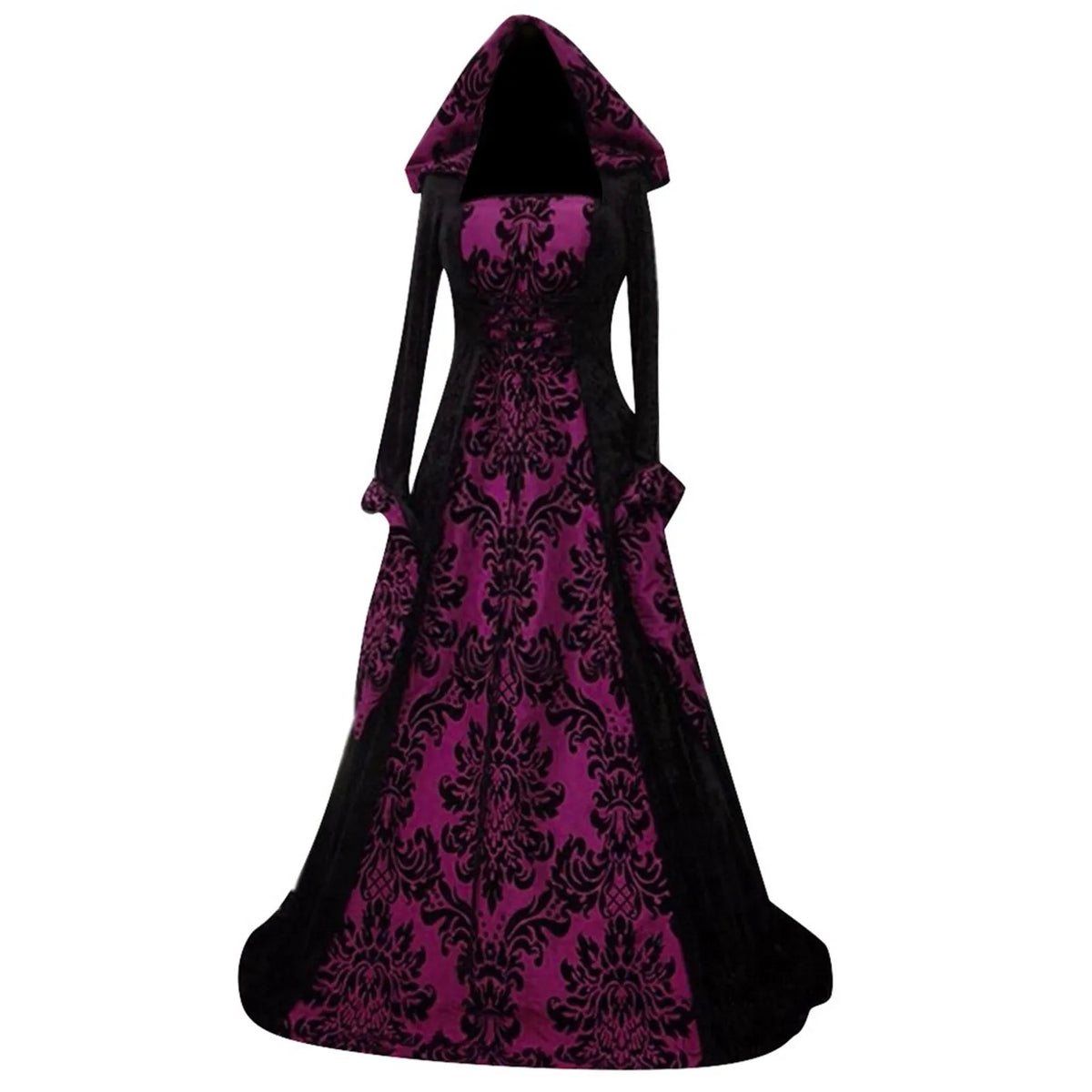 Plus Size Gothic Witch Medieval Dress Halloween Costume