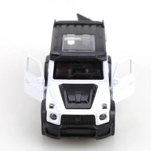 1/43 Scale Die-Cast Metal New Little G Pullback Off-Road Vehicle, Three-Door Alloy Model, Boy's Toy, Decoration