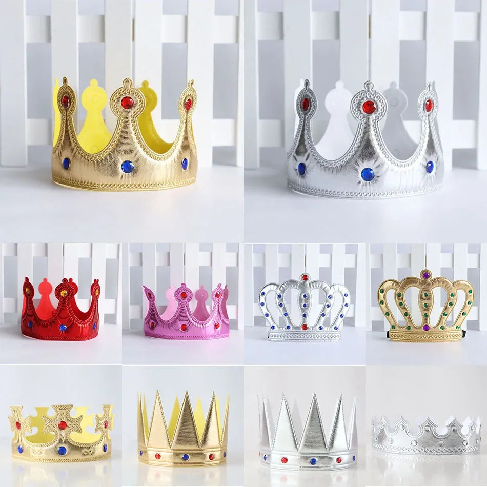Birthday Party Crown Hats for Kids and Adults King Queen