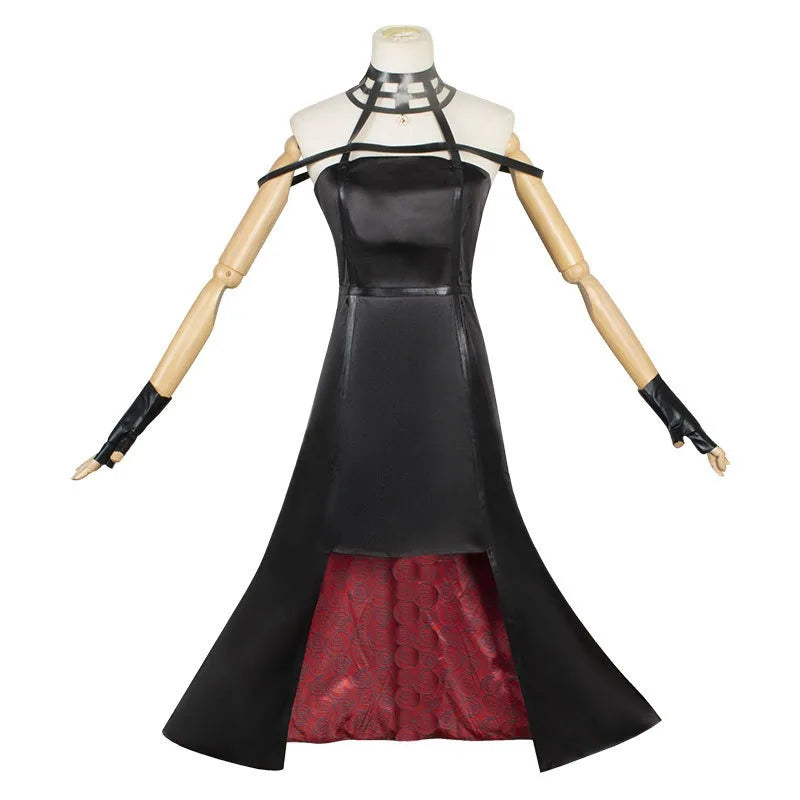 Black Dress Cosplay Costume with Wig & Accessories