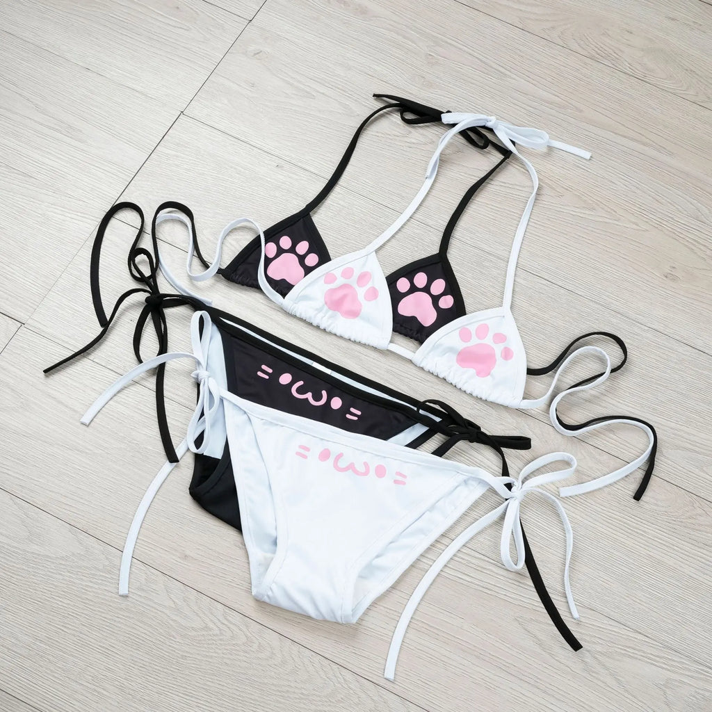 Women's Cat-Themed Cosplay Swimsuit for Summer Events