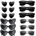 12-120Pcs Wedding Heart Sunglasses with Pen Personalised Heart Glasses Bachelorette Party Sunglasses for Wedding Party Favors