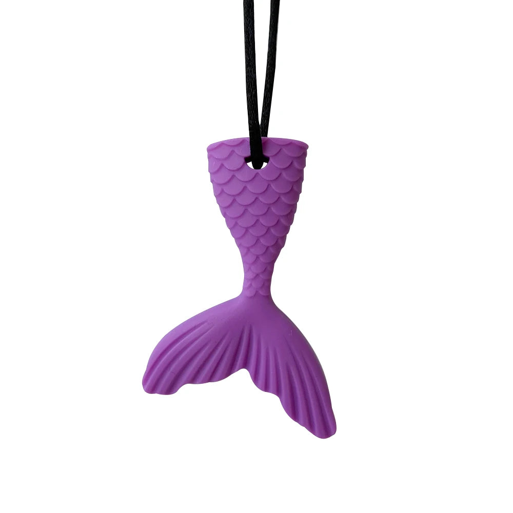 1pcs Silicone Teether Kids Chew Necklace Sensory Chewy Pendant Oral Motor Toys Therapy Tools for Autism ADHD Children's Goods