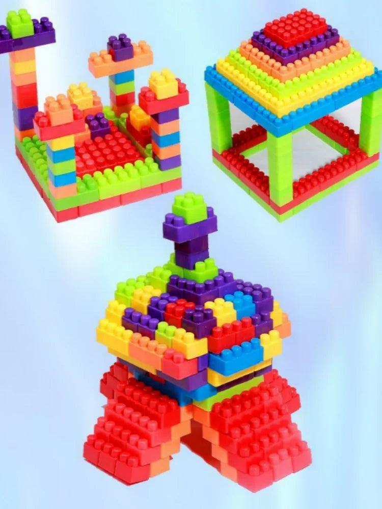 100pcs Building Blocks, Educational DIY Assembly Model Toy, Interlocking Construction Bricks for Intelligence Development