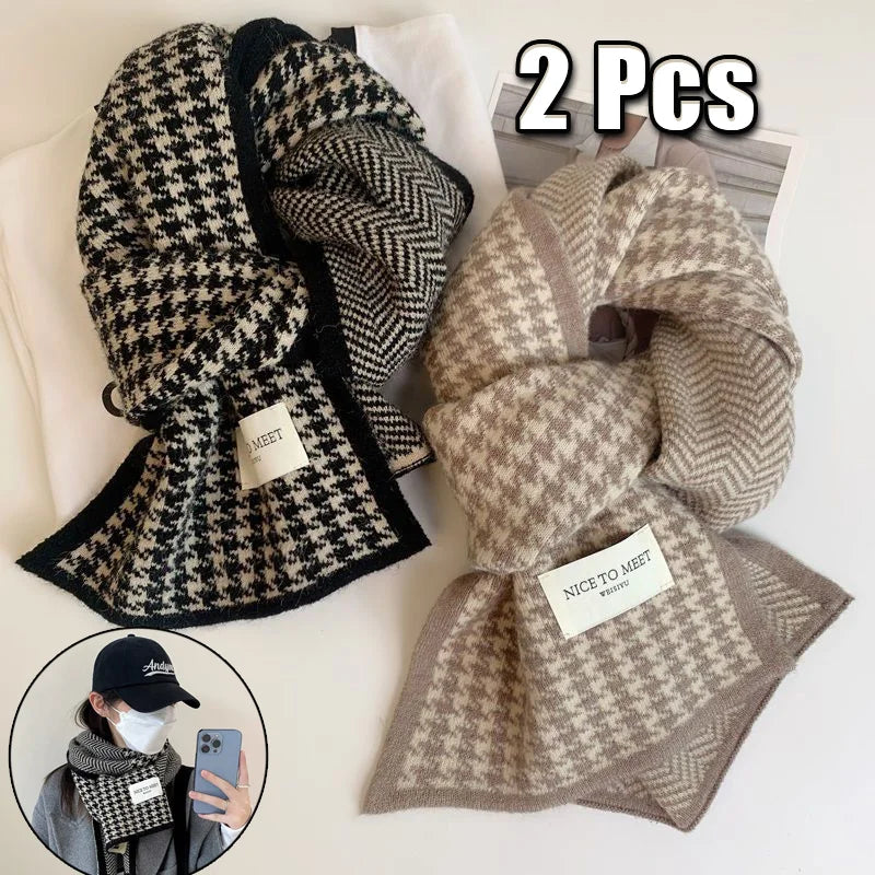 Women’s Double-Sided Thick Knit Winter Scarf