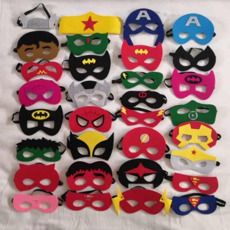 Felt Superhero Masks for Halloween, Carnival and Birthday Parties