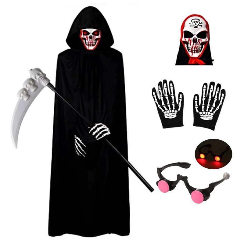 Kids Grim Reaper Costume with Mask and Gloves