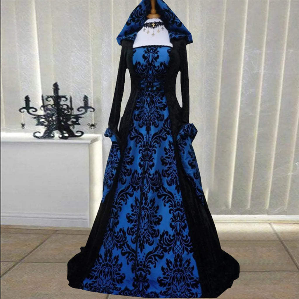 Plus Size Gothic Witch Medieval Dress Halloween Costume