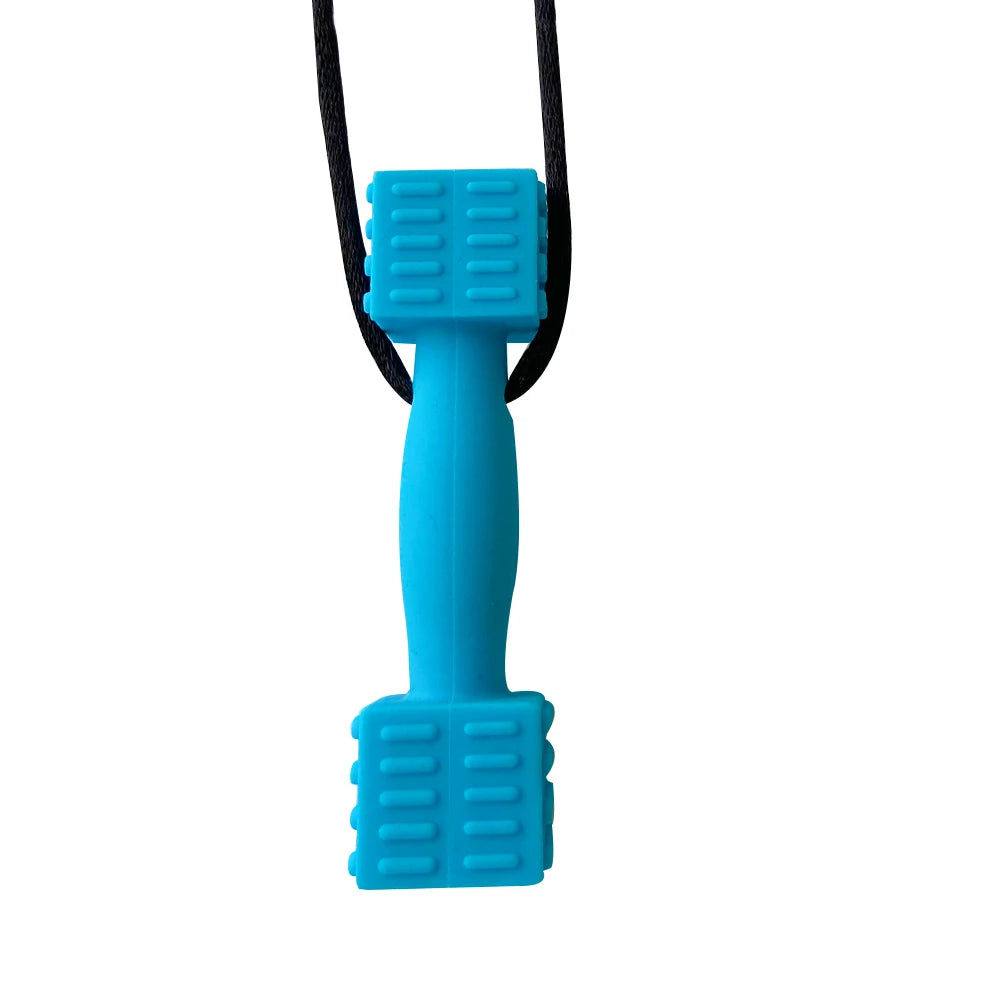 1pcs Silicone Teether Kids Chew Necklace Sensory Chewy Pendant Oral Motor Toys Therapy Tools for Autism ADHD Children's Goods