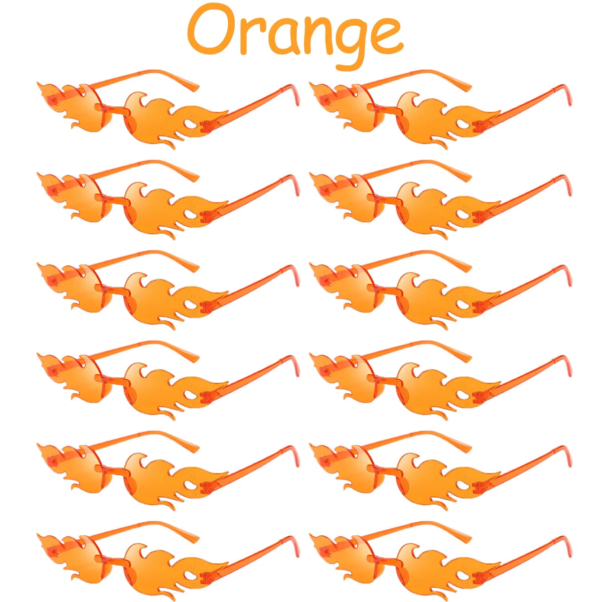 12-120 Pcs Red Fire Flame Glasses Fire Shape Sunglasses Fire Sunglasses Party Decor for Summer Shower Wedding Halloween Cosplay