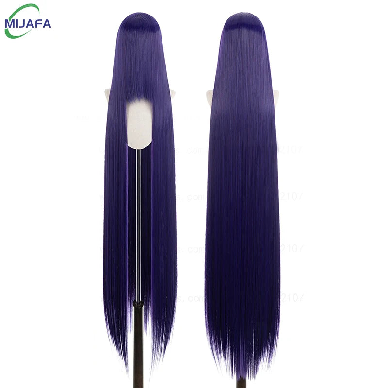 150cm Long Straight Cosplay Wig with Bangs Heat Resistant