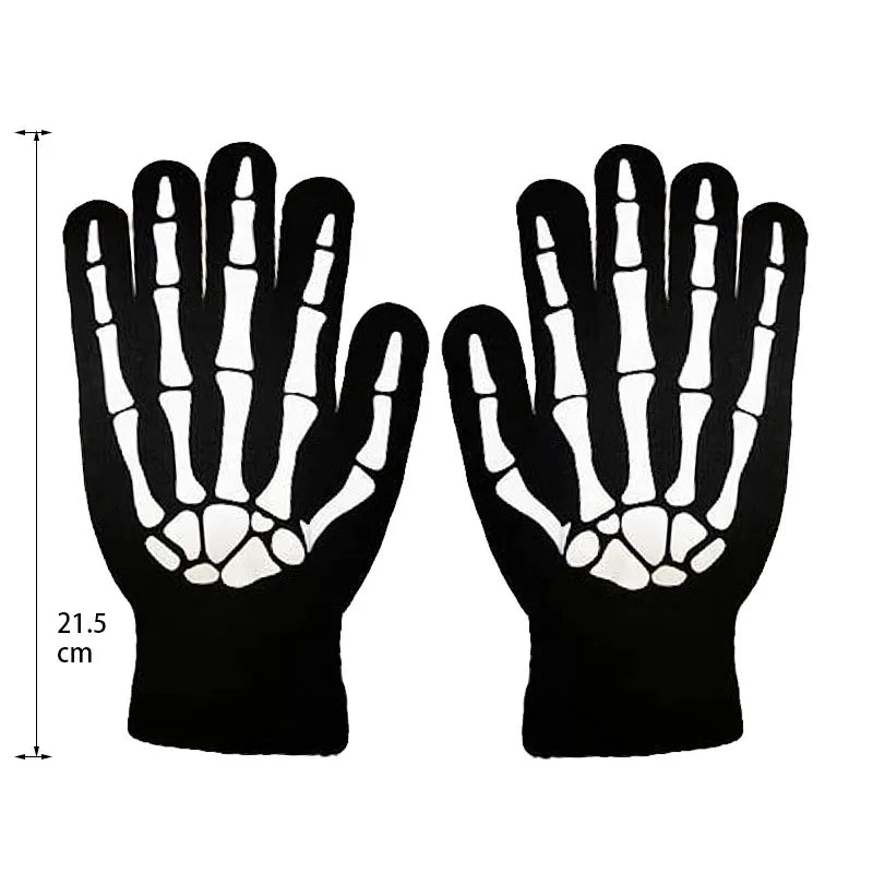 Black Skull Skeleton Cloak Costume Set for Halloween