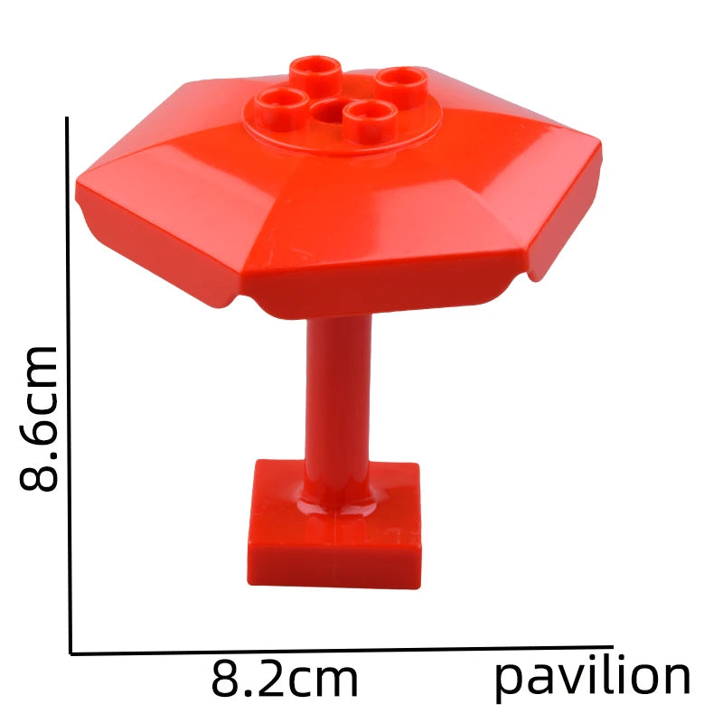 Big building blocks house accessory parts roof window wall construction assemble  bricks educational toys for children gift