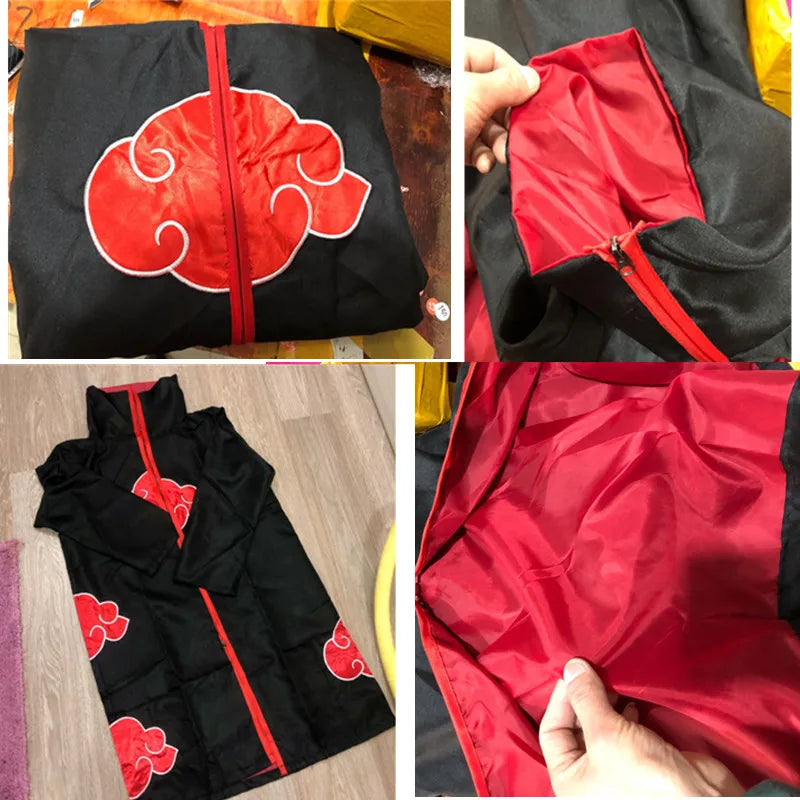 Unisex Anime-Inspired Cloak Costume with Headband & Ring
