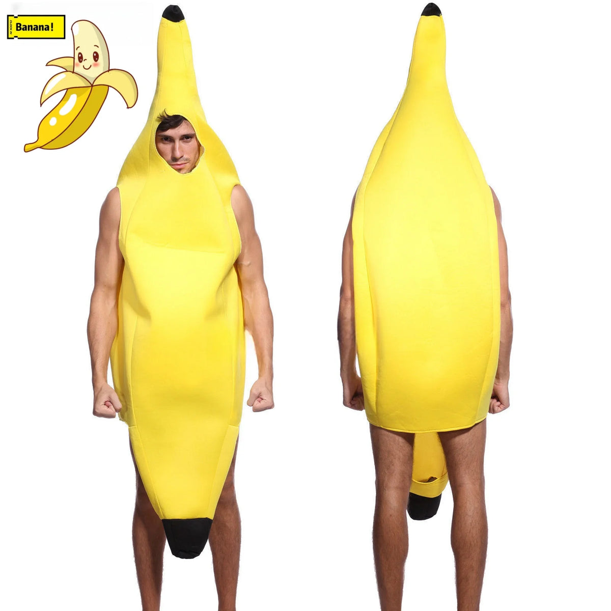 Adult Banana Costume for Halloween & Party Dress Up