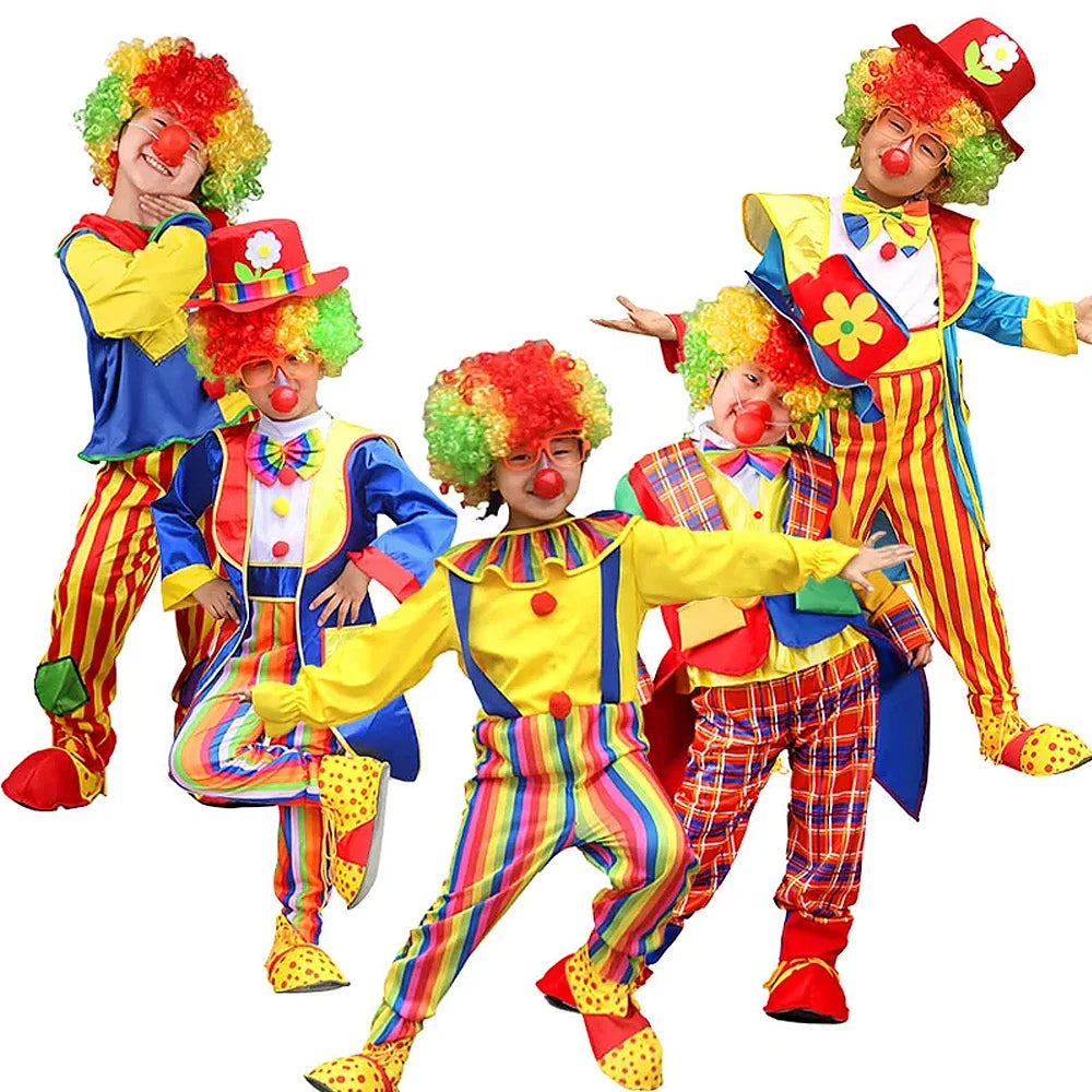 Kids Carnival Clown Jumpsuit Costume for Halloween
