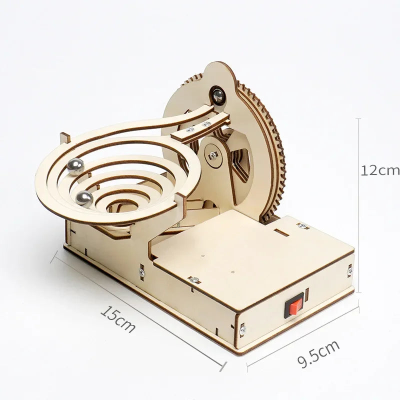 DIY Assemble Mechanical Marble Run Gear Model Technology Kit Children Science Toys Teaching Material for Kids Learning