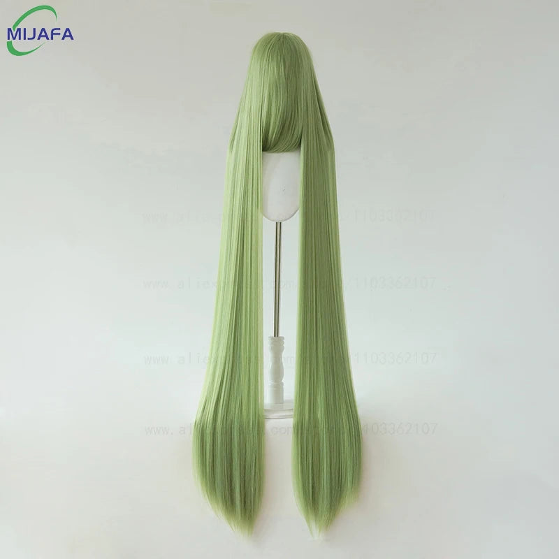 150cm Long Straight Cosplay Wig with Bangs Heat Resistant