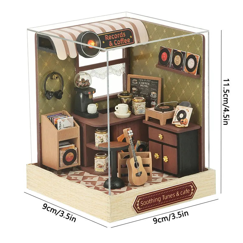 Mini Doll House Kit DIY Flower House Handmade 3D Puzzle Assembly Building Model Toys Home Bedroom Decoration with Furniture Gift