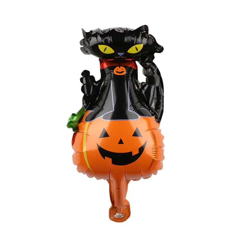 12pcs Halloween Mini Pumpkin Ghost Balloons Bat Spider Witch Monster Head Foil Balloon Globos Halloween Party Supplies
