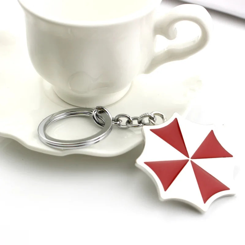 Raccoon Umbrella Pendant Keychain Metal Costume Accessory