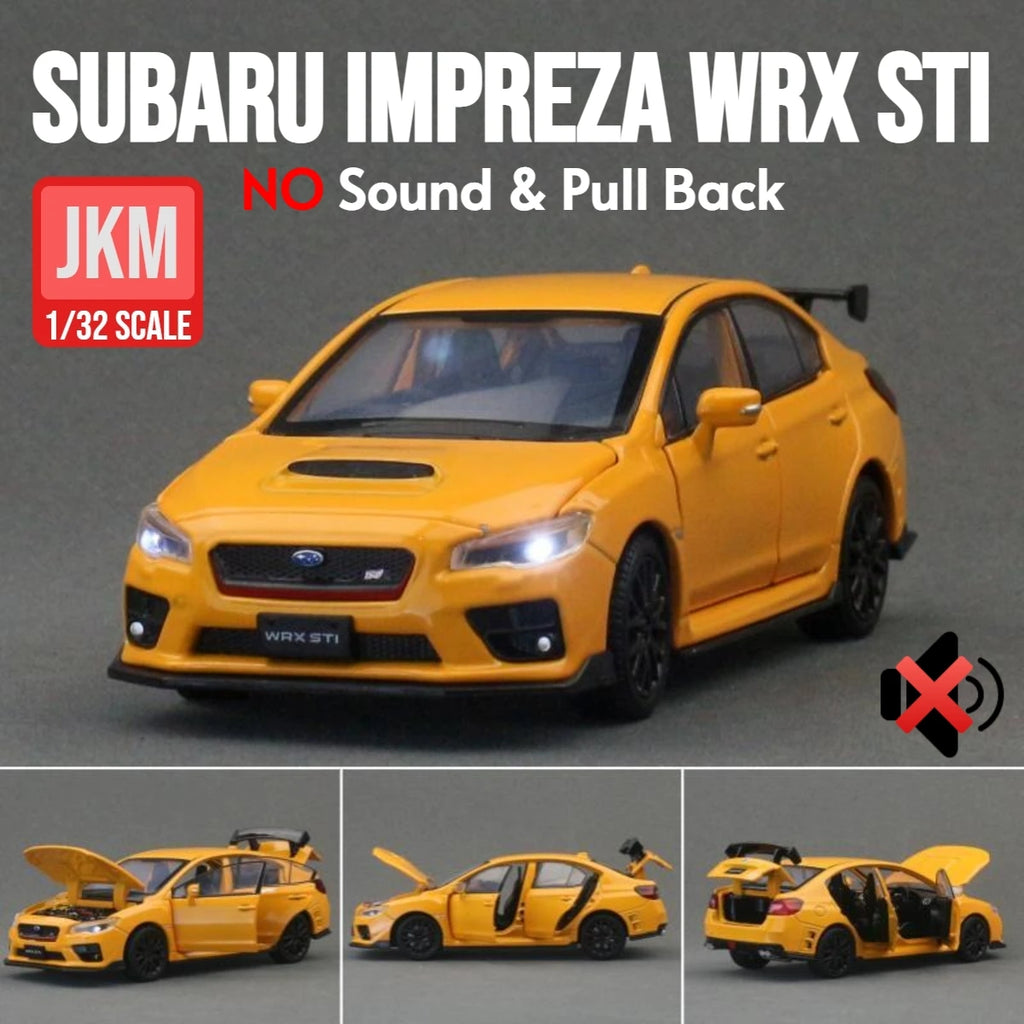 1/32 Subaru Impreza WRX 22B STI JDM Super Car Model Diecast Metal Vehicle Miniature Pull Back Display Collection Gift Boyfriend