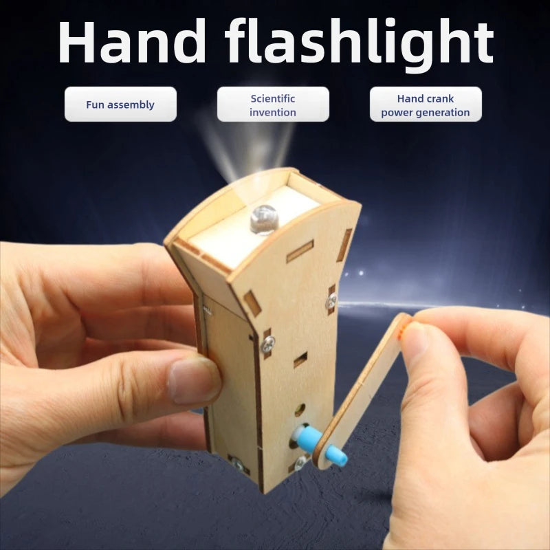DIY Hand Flashlight DIY Science Experiment Kit & Education Model Toy Physics Science Toys For Children Gift Toy Project