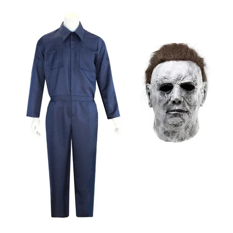 Horror Killer Jumpsuit Costume with Mask for Adults
