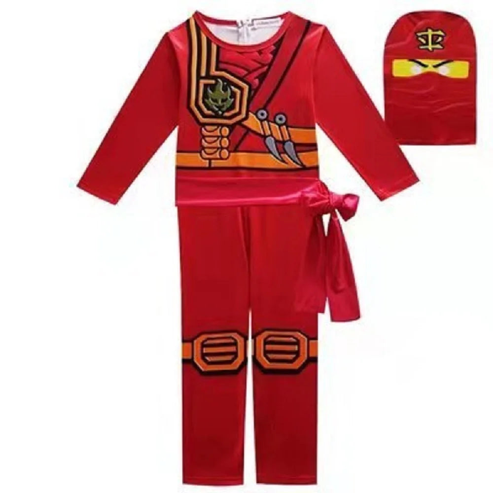 Ninja Cosplay Jumpsuit Costume Set for Halloween & Parties