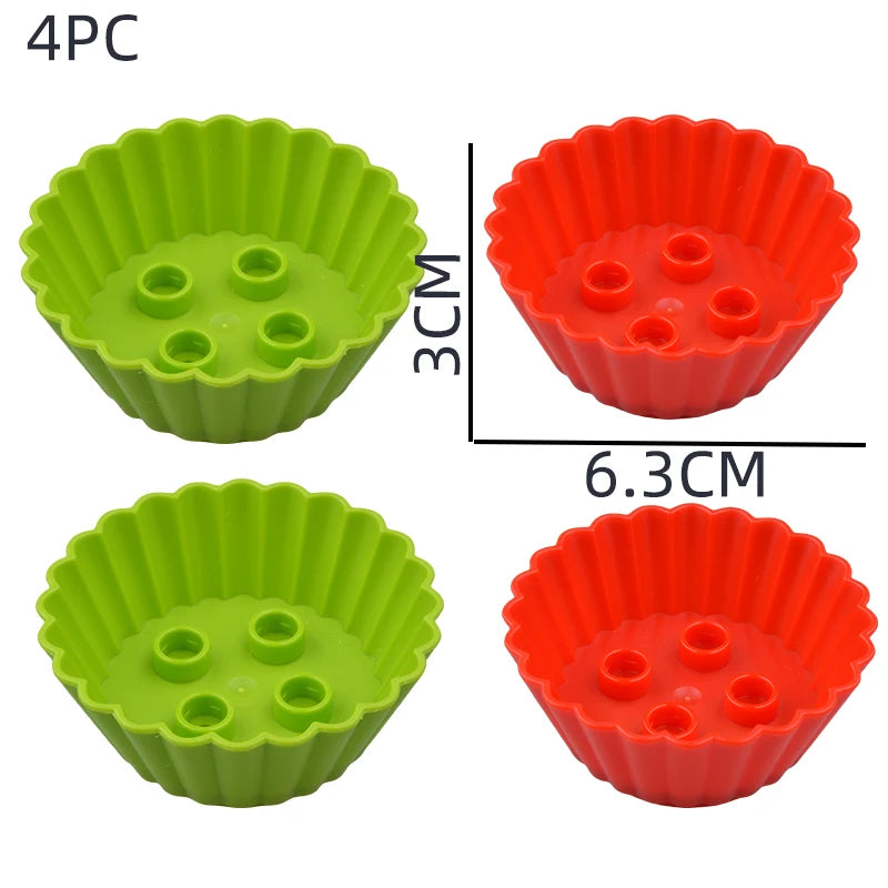 Big building blocks house accessory parts roof window wall construction assemble  bricks educational toys for children gift
