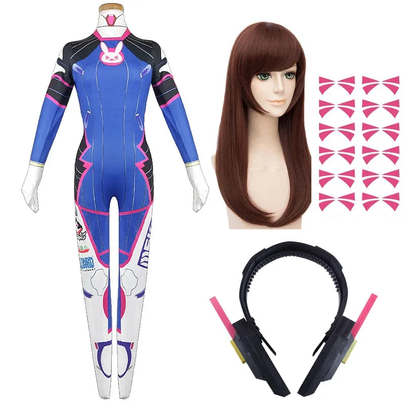 Women’s Futuristic Gaming-Inspired Zentai Cosplay Costume Set