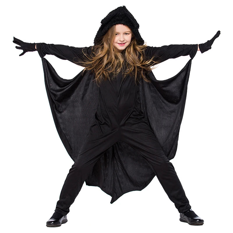 Girls Bat Jumpsuit Costume for Halloween & Dress Up